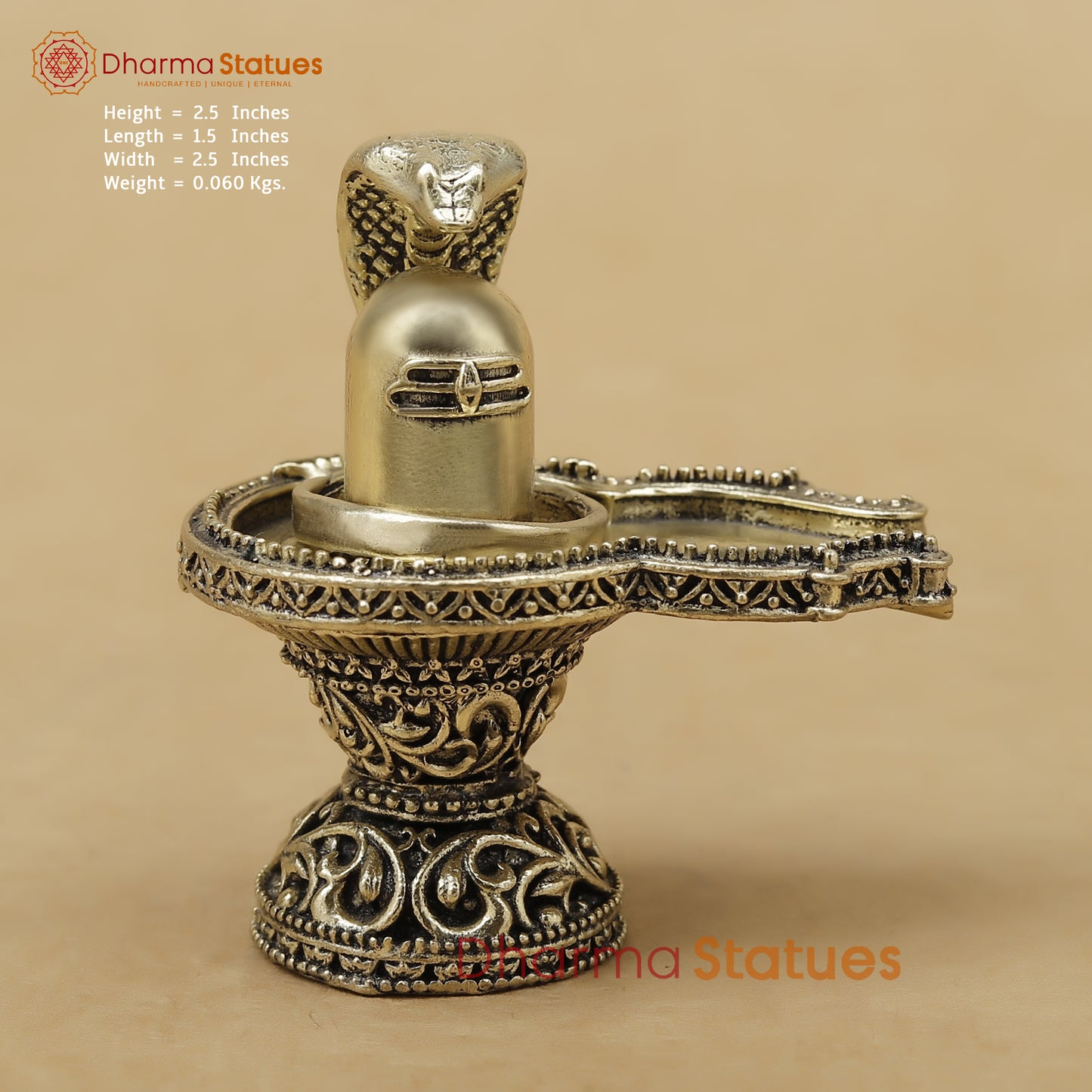 Brass Shivling Fine, 2.5"