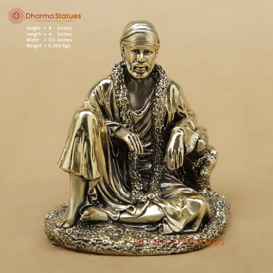 Brass Sai Baba Fine, 4"