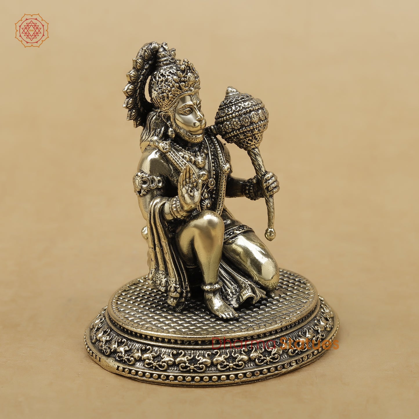 Brass Hanuman Fine, 3.5"