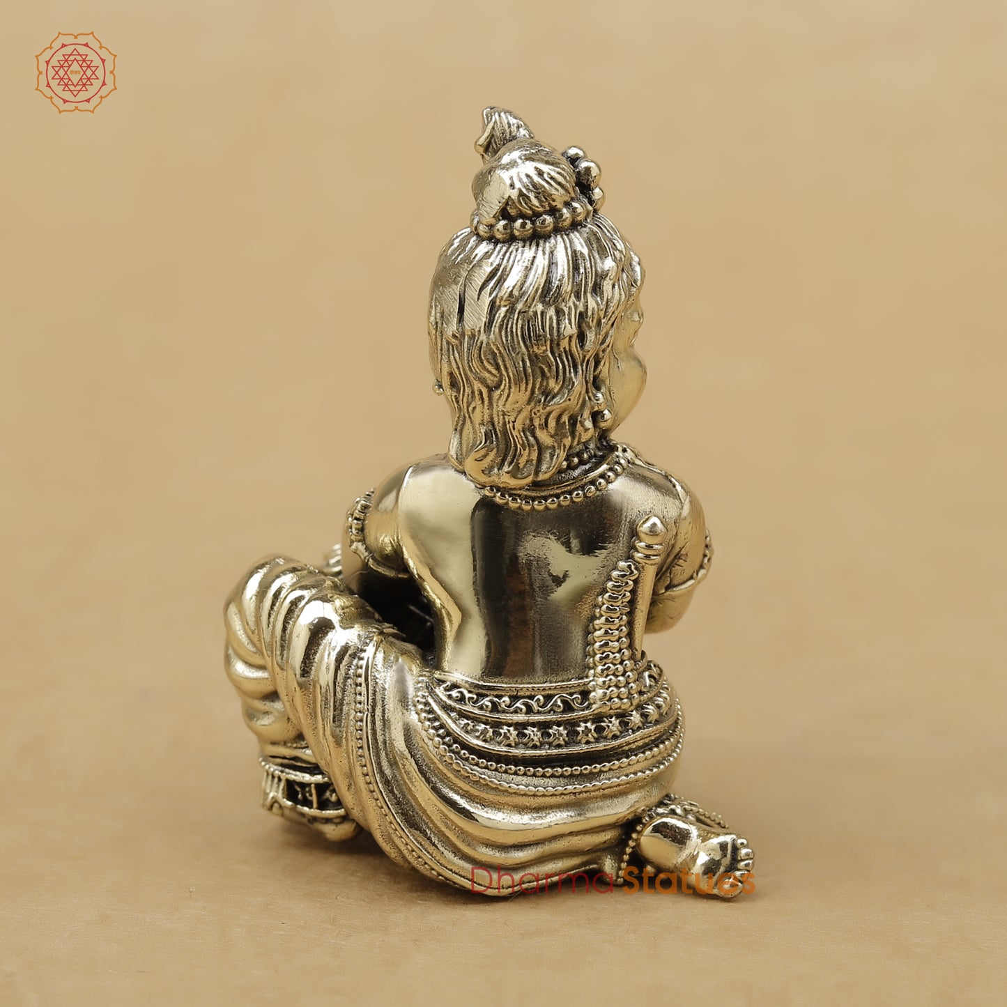 Brass Baby Krishna Fine, 2.5"