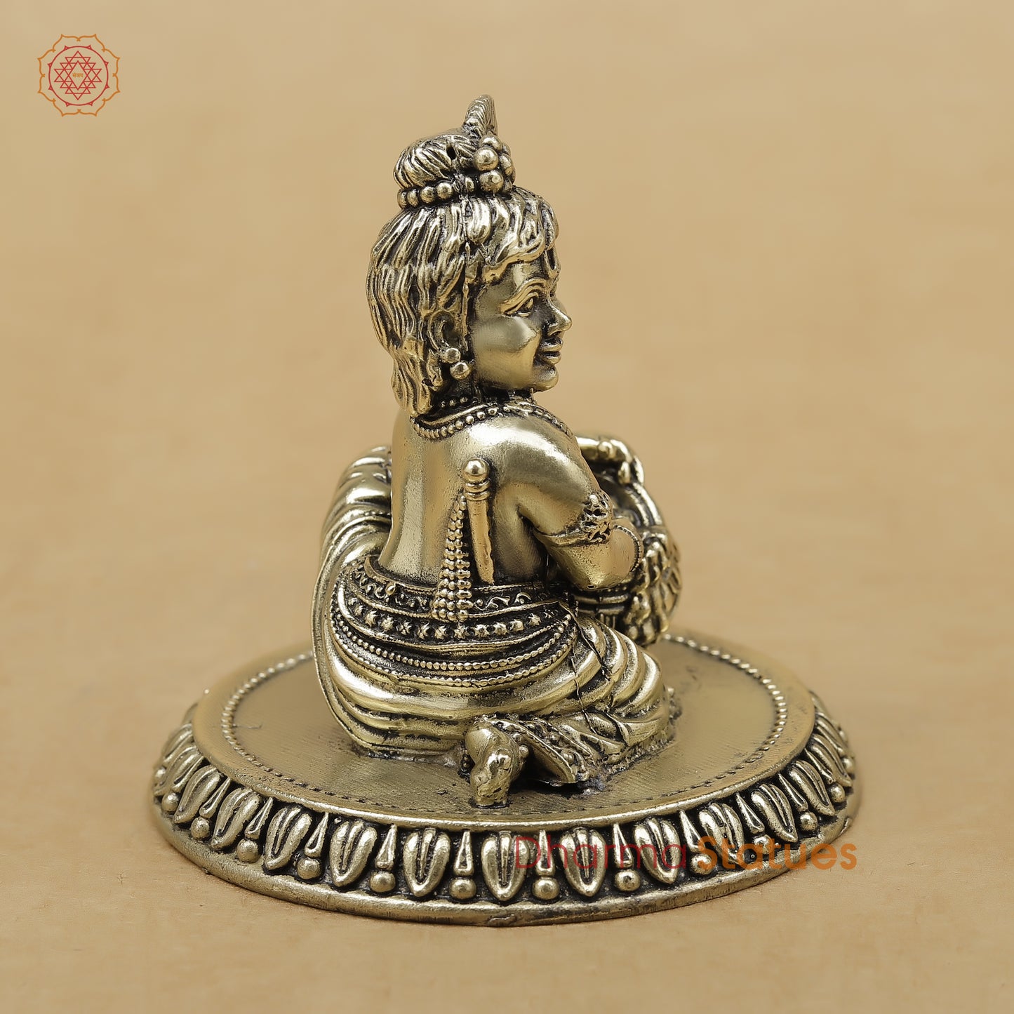 Brass Baby Krishna Fine, 3"