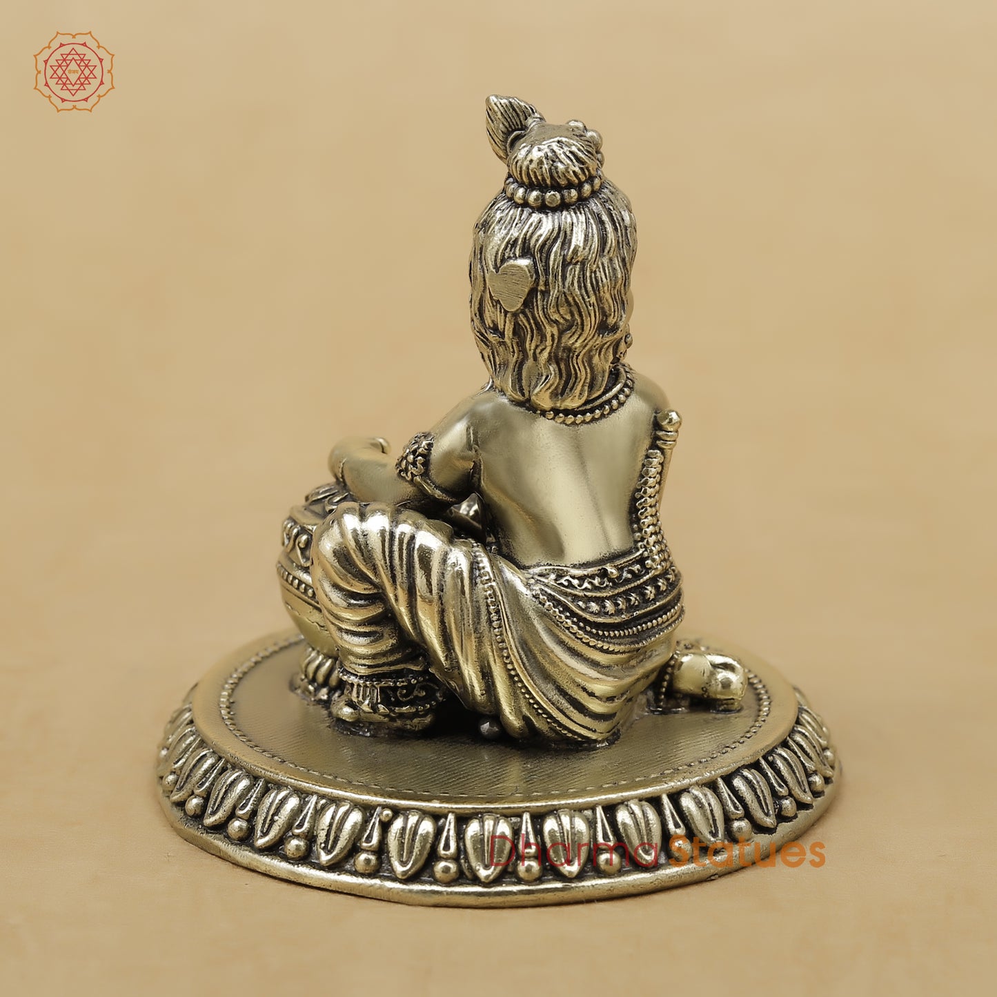 Brass Baby Krishna Fine, 3"