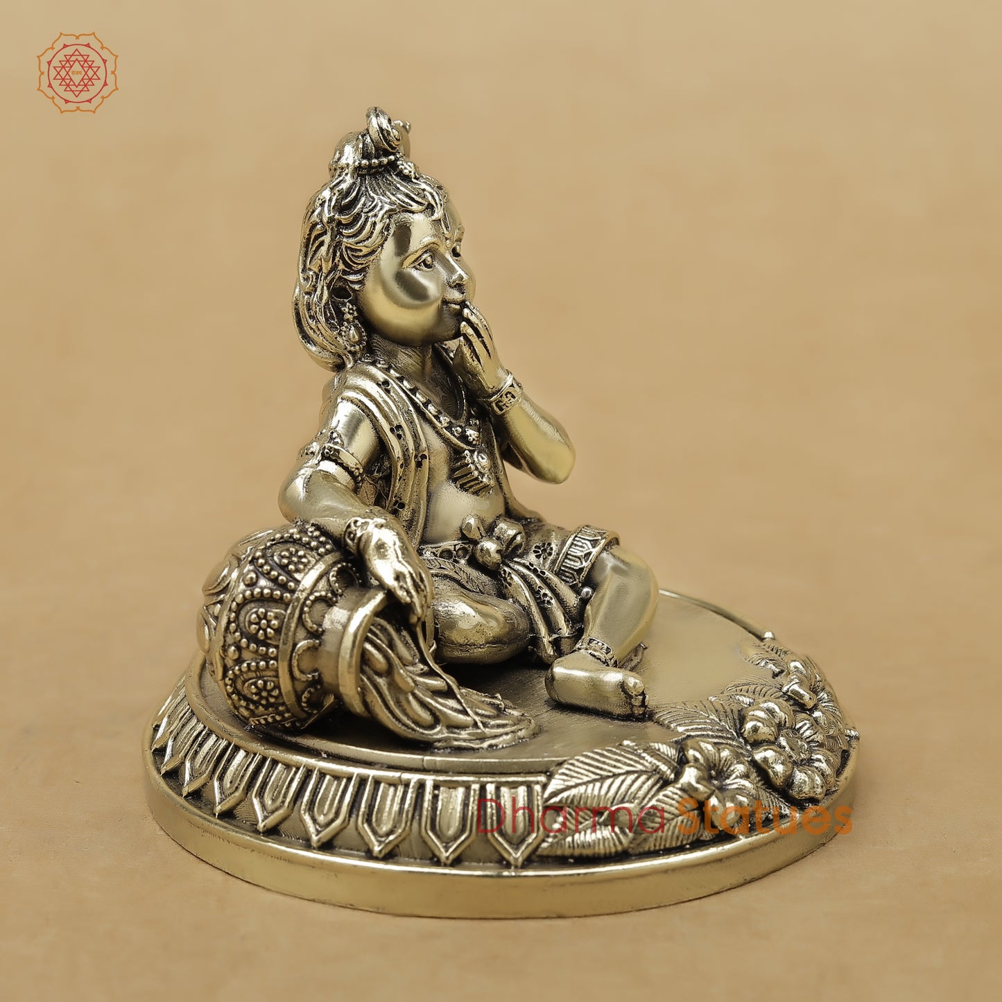 Brass Baby Krishna Fine, 3"