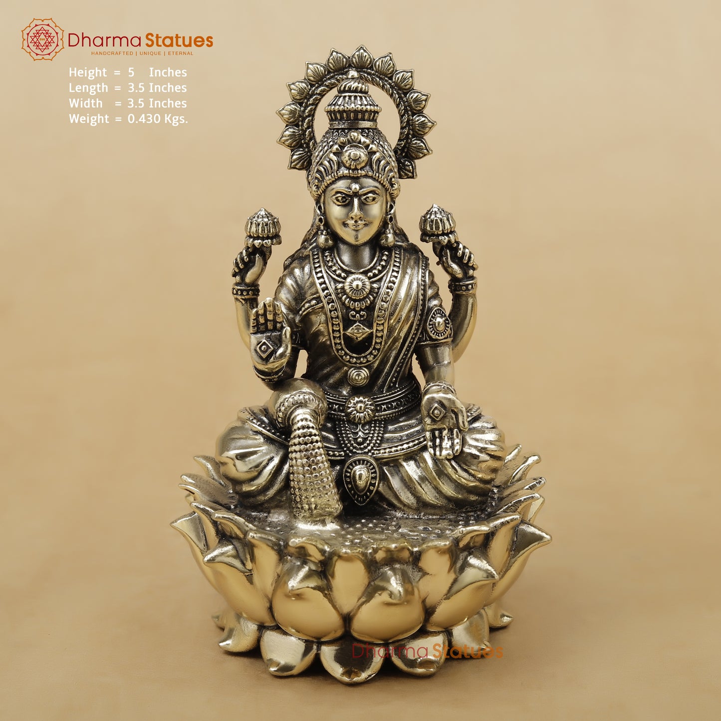 Brass Lakshmi Fine, 5"