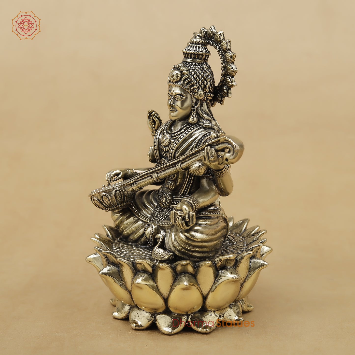 Brass Saraswati Fine, 5"