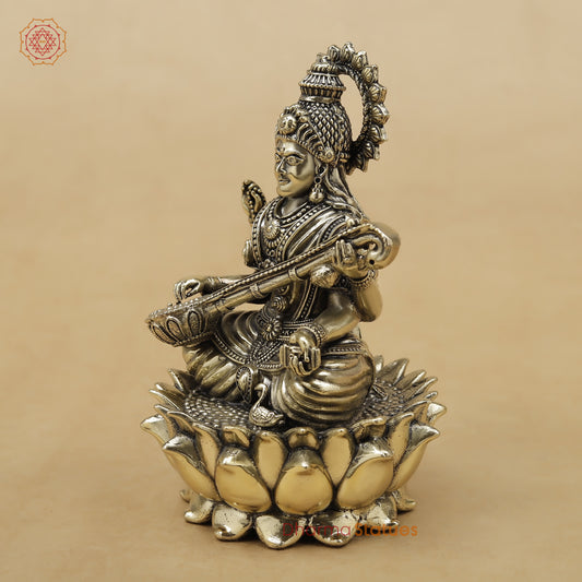 Brass Saraswati Fine, 5"