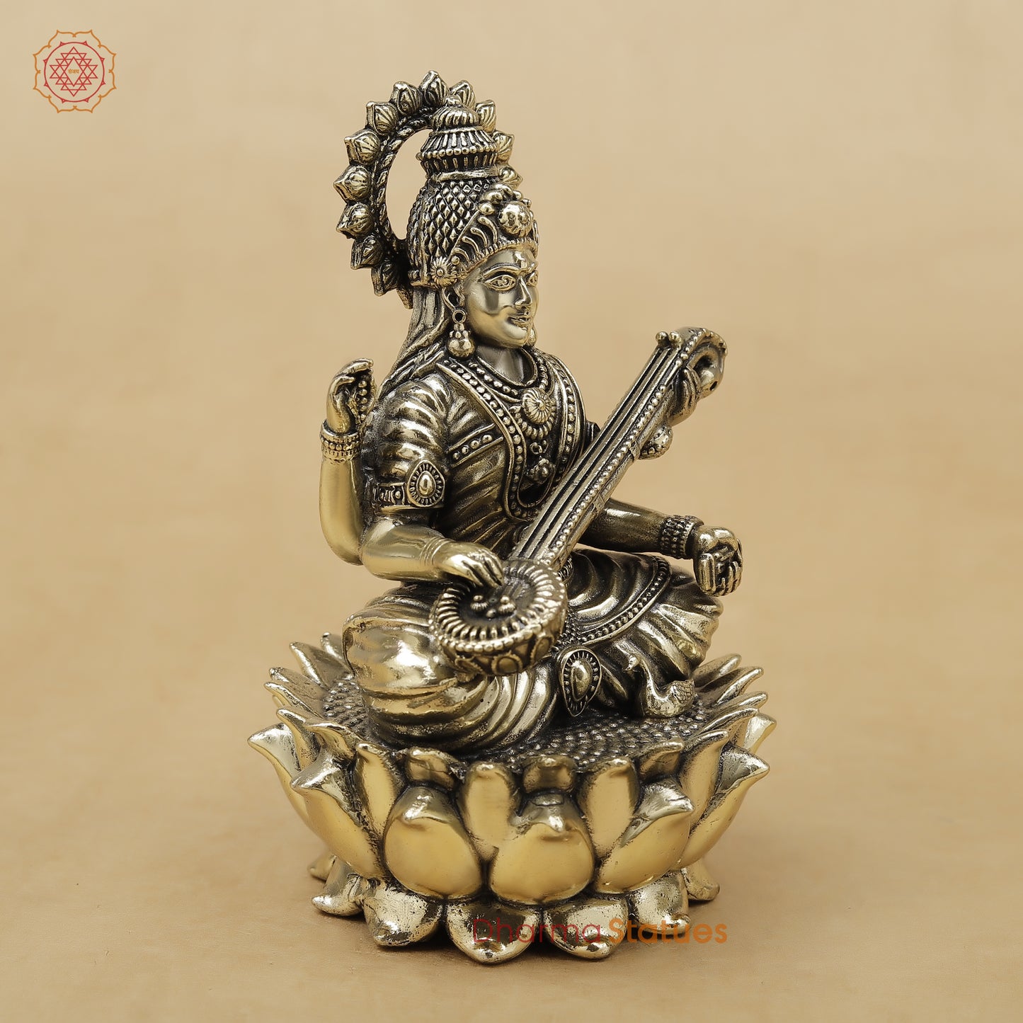 Brass Saraswati Fine, 5"