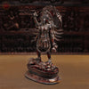 Brass Kaali Statue, The Fierce Protector & Embodiment of Power, Copper Patina Finish 18.5"