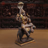 Brass Pratyangira Devi Idol, Seated on a Lion, Antique Bronze Finish 19"