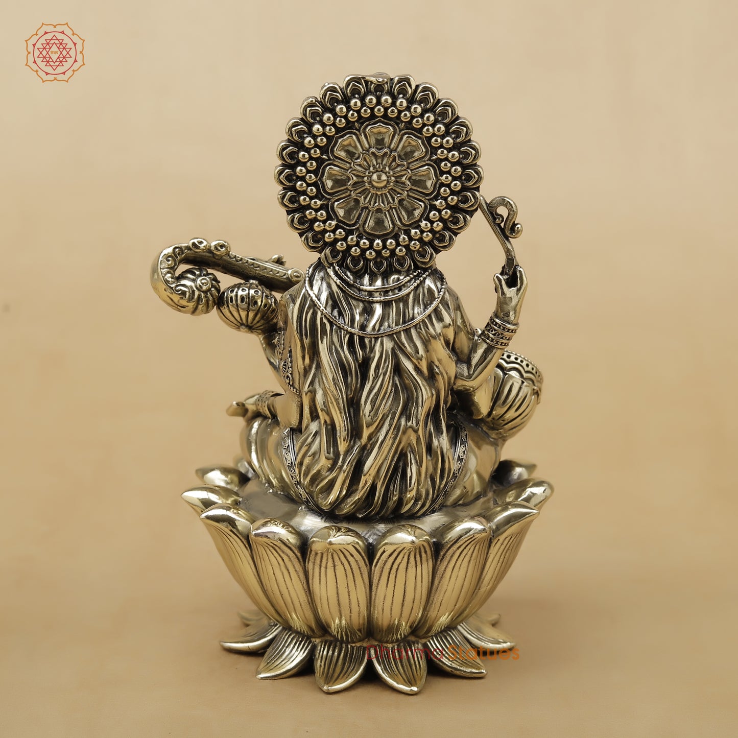 Brass Saraswati Fine, 6"