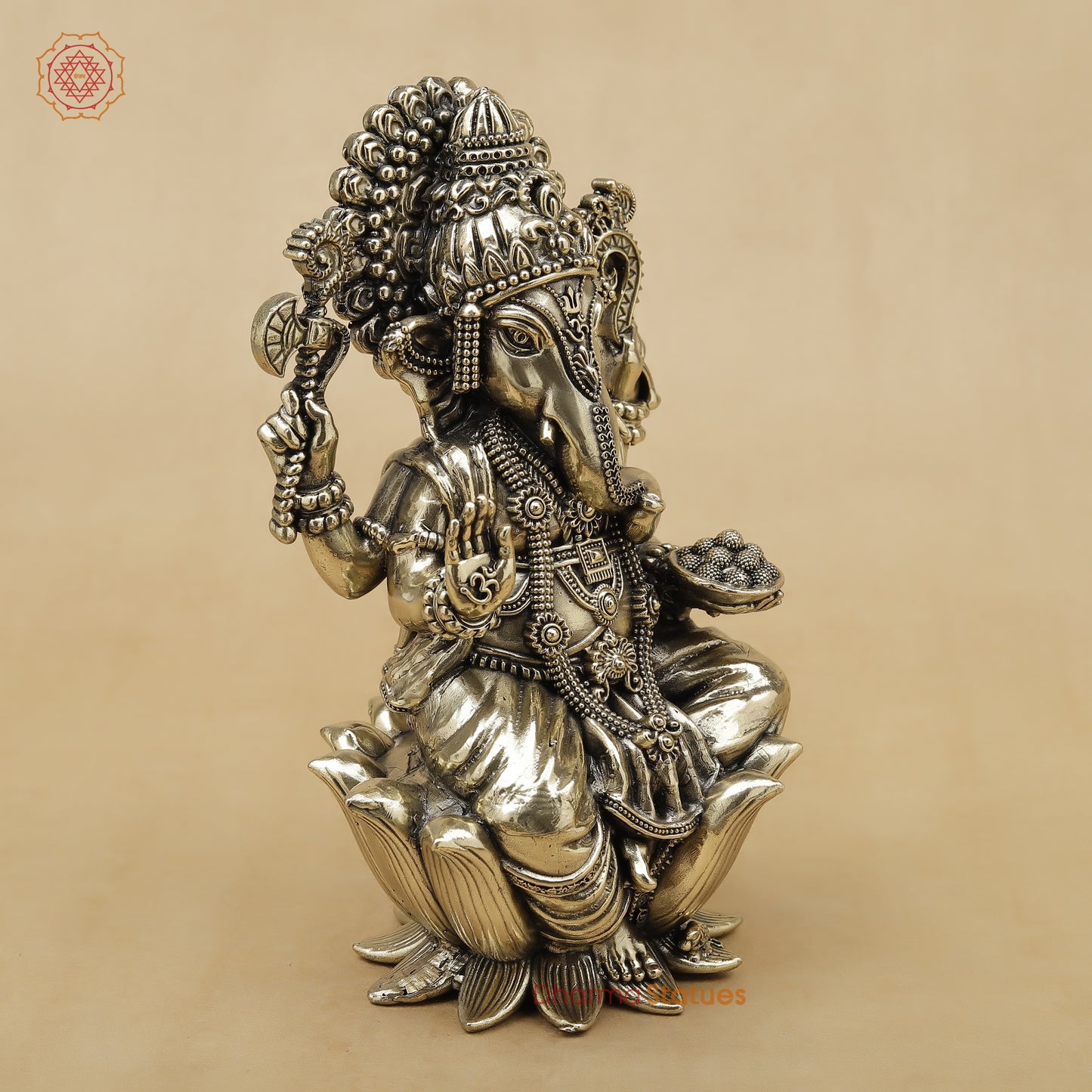 Brass Ganesh Fine, 7.5"