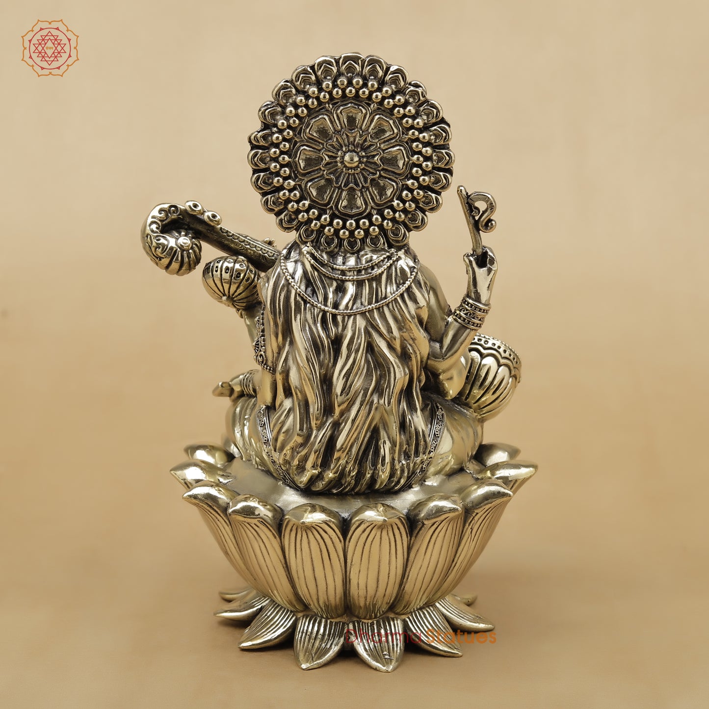 Brass Saraswati Fine, 7.5"