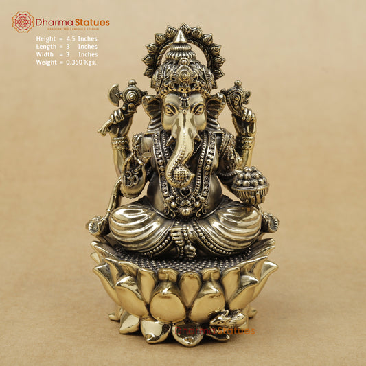 Brass Ganesh Fine, 4.5"