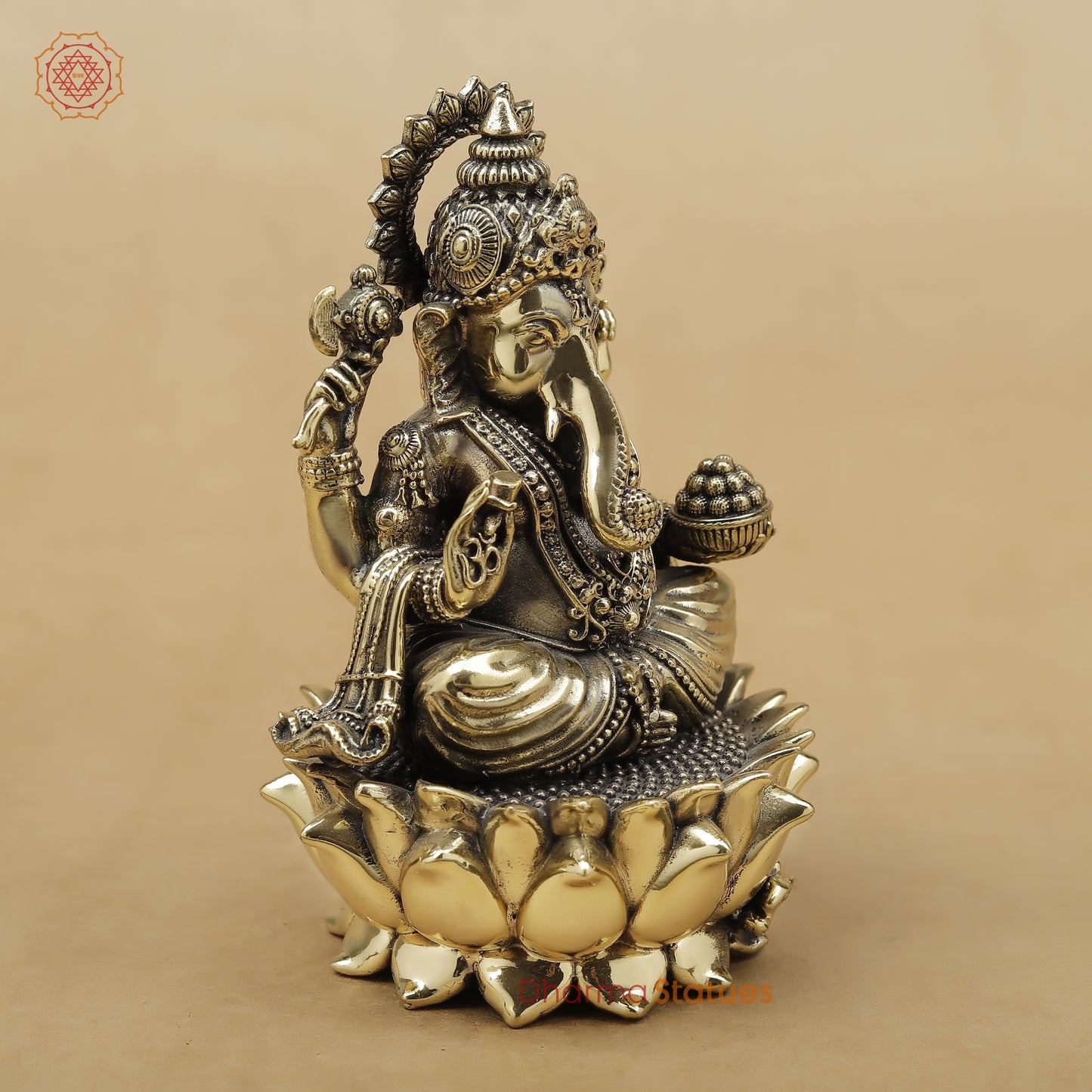 Brass Ganesh Fine, 4.5"