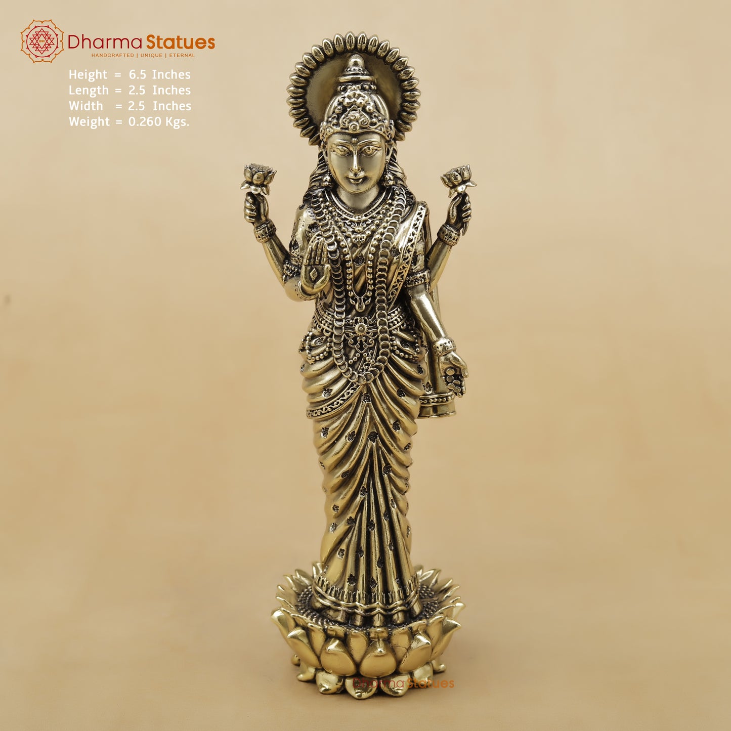 Brass Lakshmi Fine, 6.5"