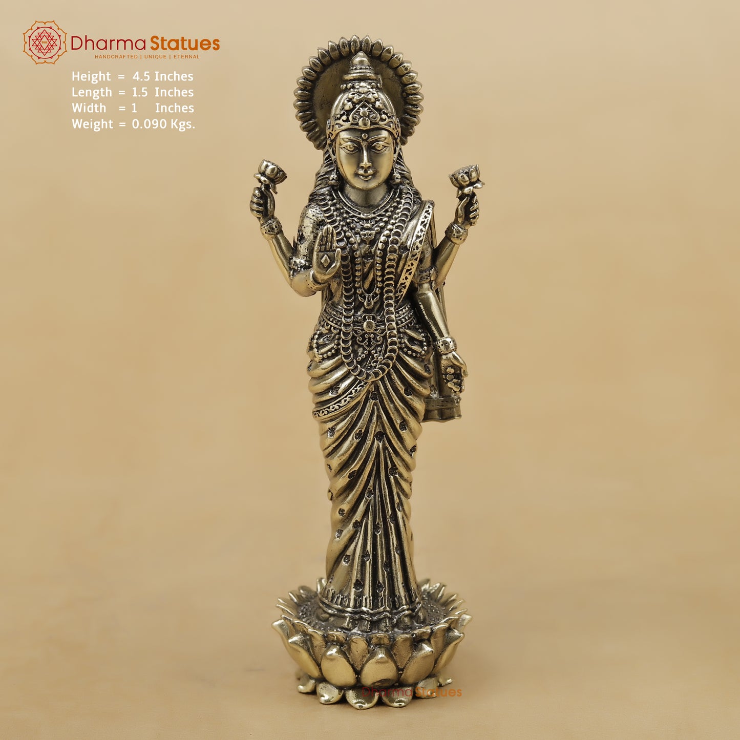 Brass Lakshmi Fine, 4.5"