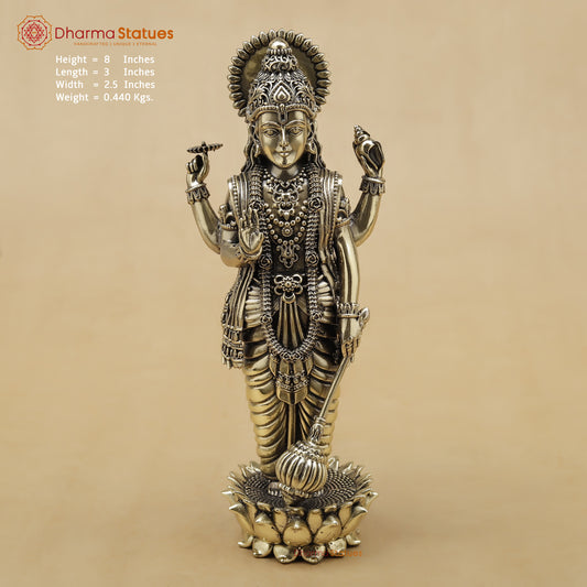 Brass Vishnu Fine, 8"