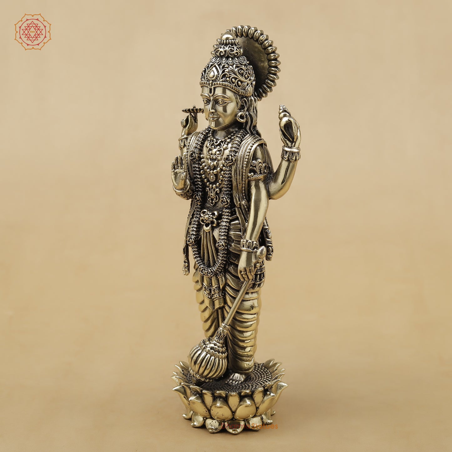 Brass Vishnu Fine, 8"
