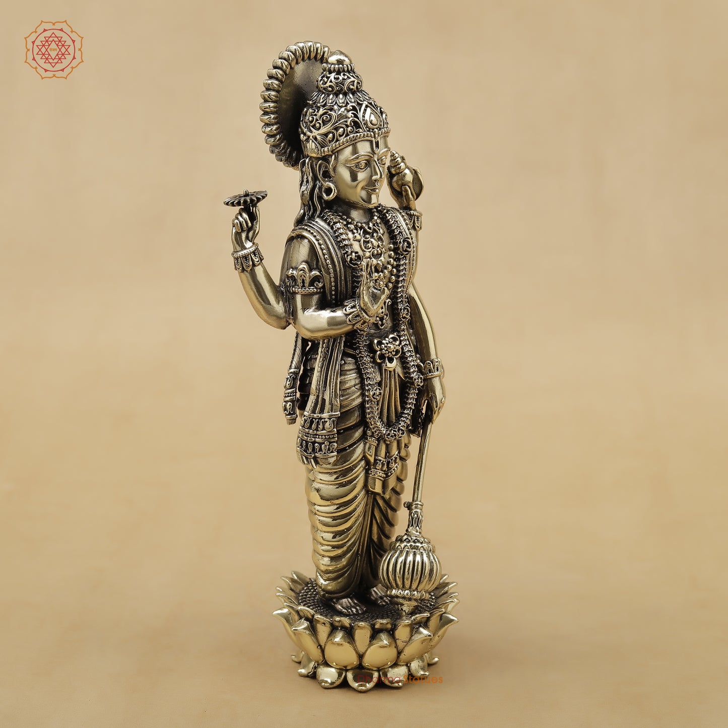 Brass Vishnu Fine, 8"