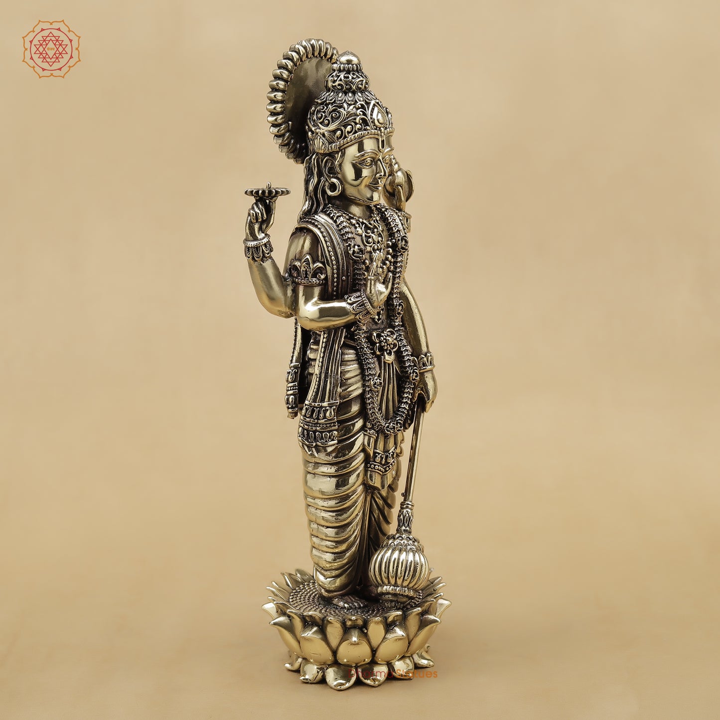Brass Vishnu Fine, 10"
