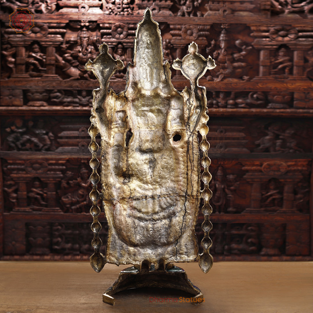 Brass Balaji Standing Fine Carved, Stone Work 46.5"