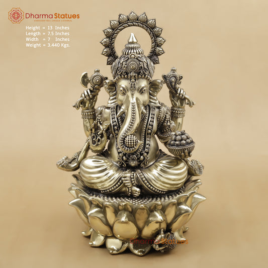 Brass Ganesh Fine, 13"