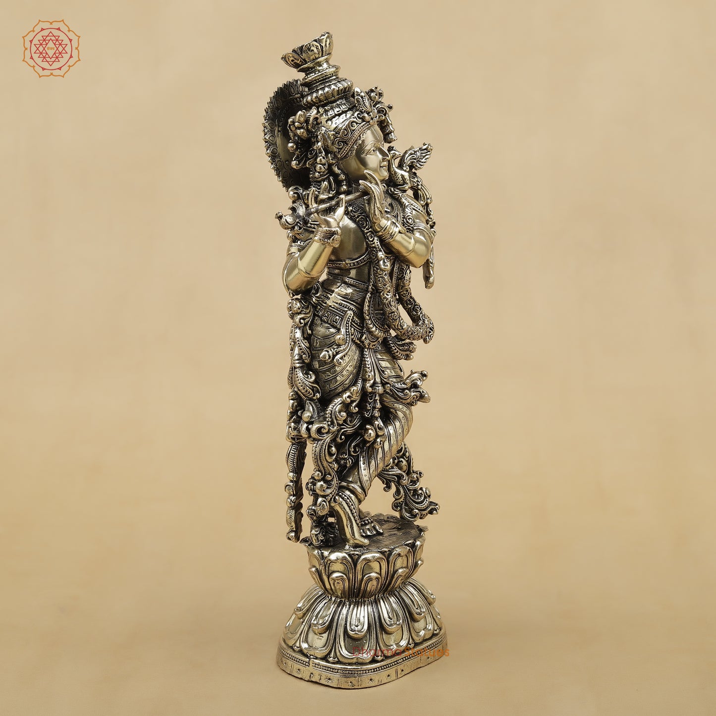 Brass Krishna Fine, 9.5"