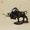 Brass Bull, Royal Black Patina with Golden Finish, 23"