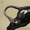 Brass Bull, Royal Black Patina with Golden Finish, 23"