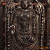 Brass Tirupati Balaji Statue, Standing Prabhavali Frame, Antique Finish 36"