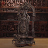 Brass Tirupati Balaji Statue, Standing Prabhavali Frame, Antique Finish 36"