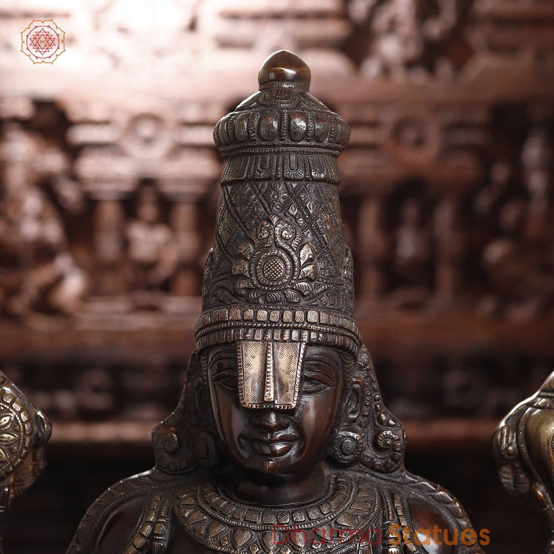 Brass Balaji Standing Fine , Antique Copper Finish 39"