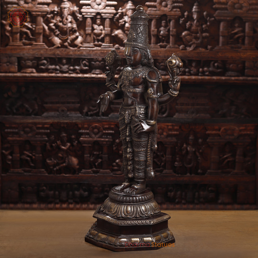 Brass Balaji Standing Fine , Antique Copper Finish 39"