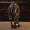 Natraj Brass Statue, Dancing Lord Shiva Idol Bronze & Gold Finish 26" side view