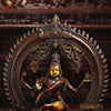 Natraj Brass Statue, Dancing Lord Shiva Idol Bronze & Gold Finish 26"