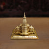 Brass Ayodhya Ram Mandir, Fine Golden Finish - 5"