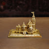 Brass Ayodhya Ram Mandir, Fine Golden Finish - 5"