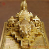 Brass Ayodhya Ram Mandir, Fine Golden Finish - 5"