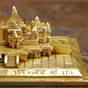 Brass Ayodhya Ram Mandir, Fine Golden Finish - 5"