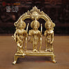 Ram Darbar Brass Statue, Ram Darbar Idol, Fine Golden Finish 11.5" Front View