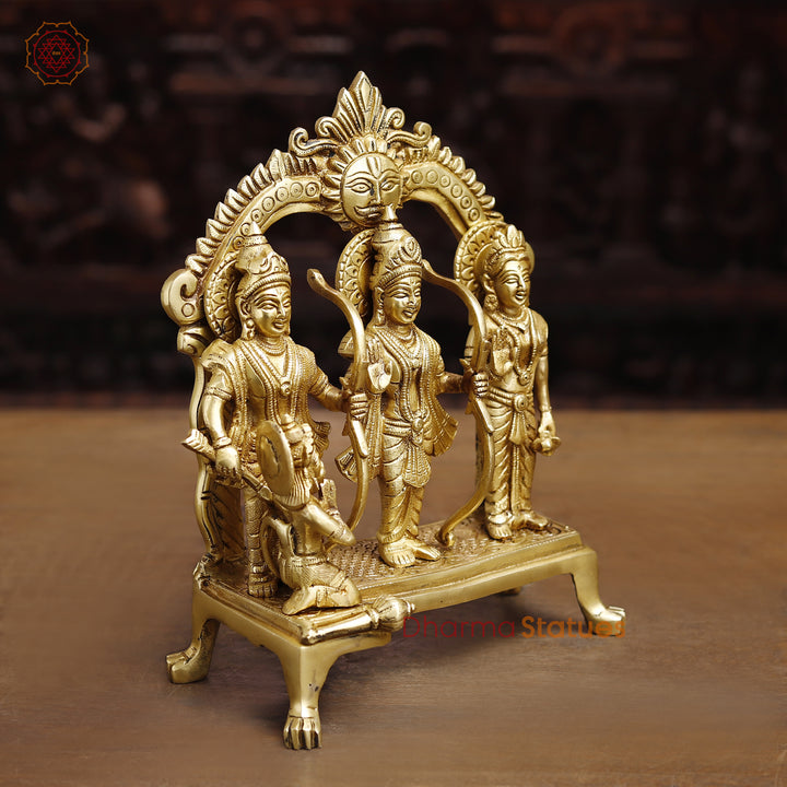 Ram Darbar Brass Statue, Heritage of Righteousness, Fine Golden Finish 11.5"