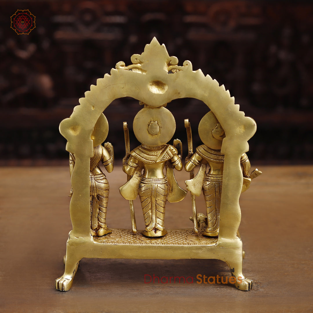 Ram Darbar Brass Statue, Heritage of Righteousness, Fine Golden Finish 11.5"