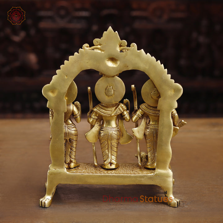 Ram Darbar Brass Statue, Heritage of Righteousness, Fine Golden Finish 11.5"