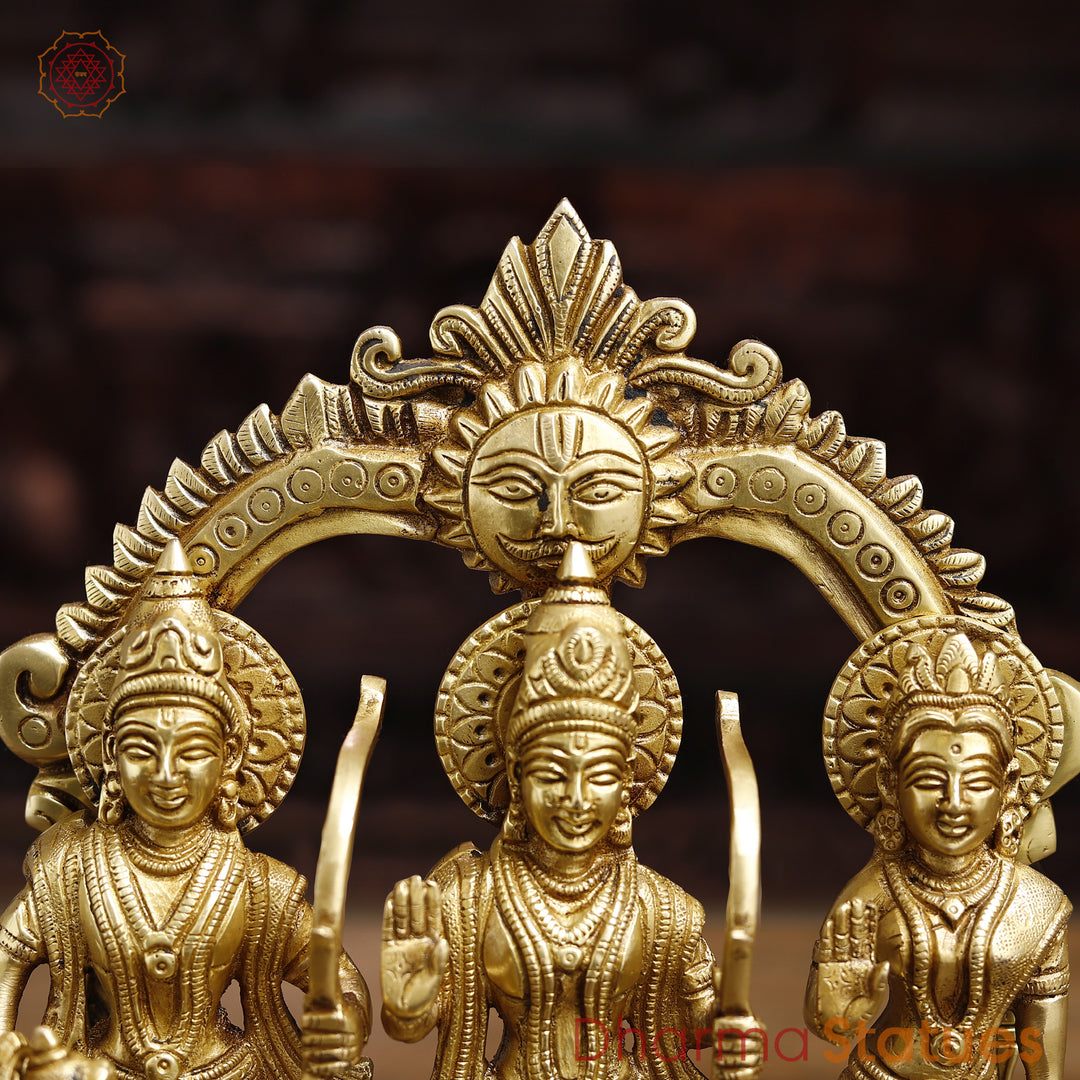 Brass Ram Darbar, Heritage of Righteousness, Fine Golden Finish 11.5"