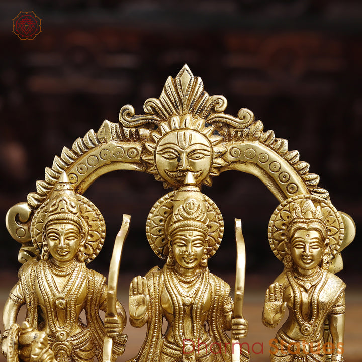 Ram Darbar Brass Statue, Heritage of Righteousness, Fine Golden Finish 11.5"