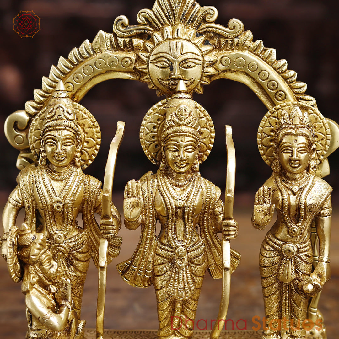 Ram Darbar Brass Statue, Heritage of Righteousness, Fine Golden Finish 11.5"