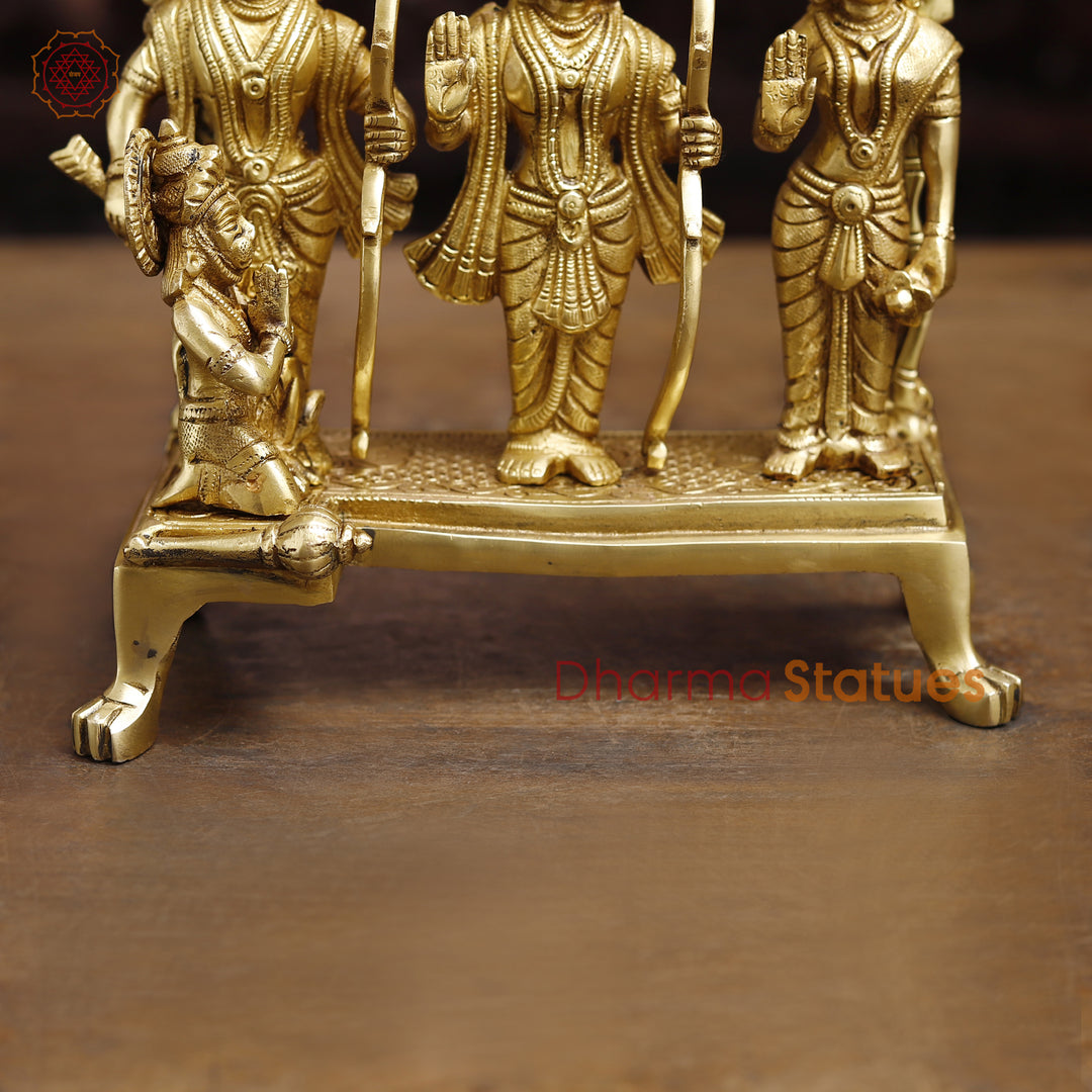 Ram Darbar Brass Statue, Heritage of Righteousness, Fine Golden Finish 11.5"