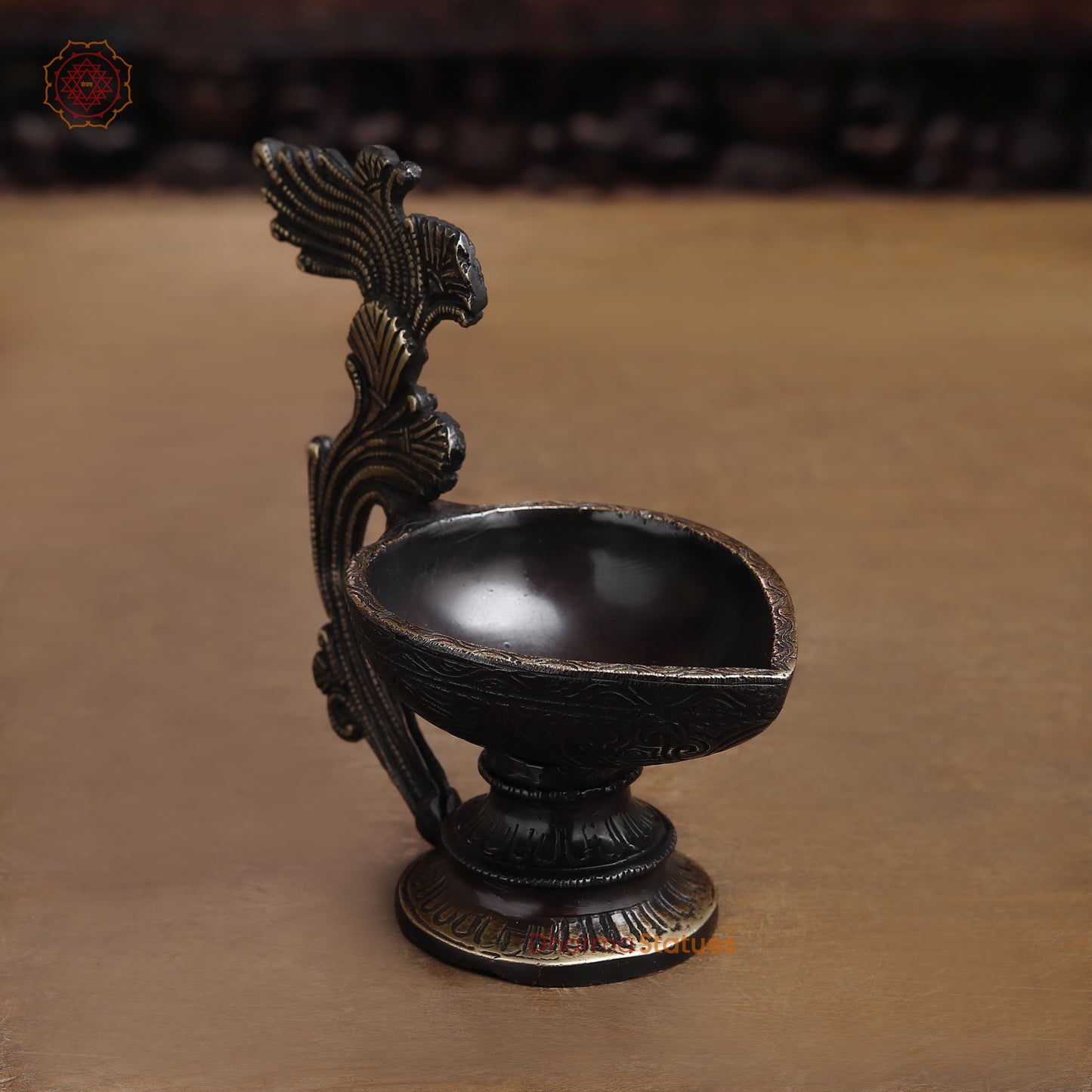 Brass Diya, Fine Golden Finish, 6"