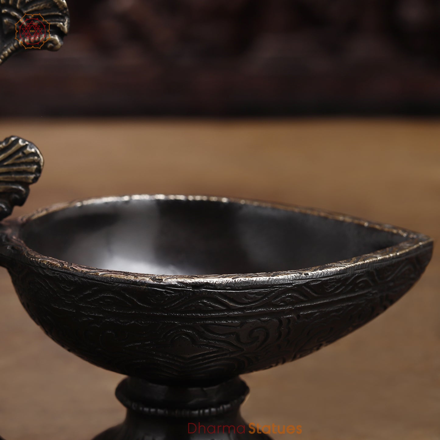 Brass Diya, Fine Golden Finish, 6"