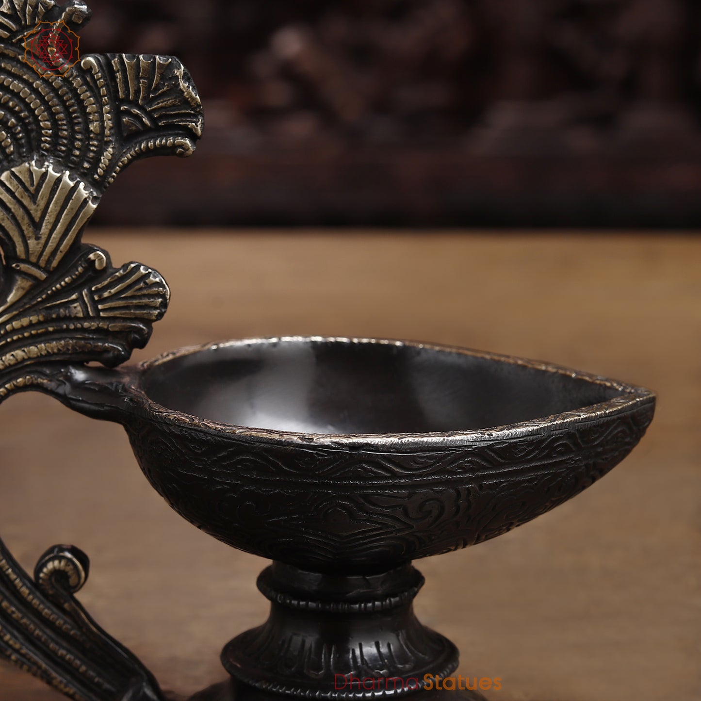 Brass Diya, Fine Golden Finish, 6"